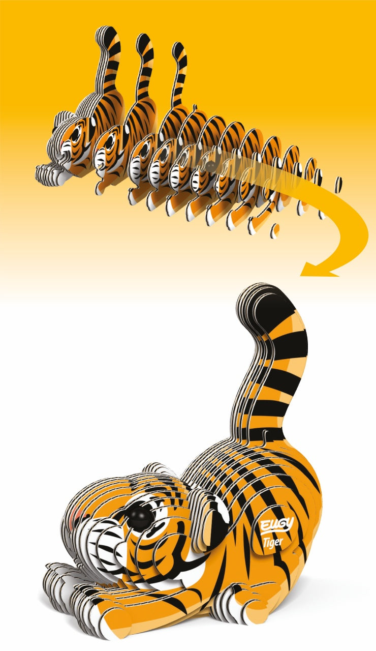 Eugy Tiger 3D Cardboard Model Kit