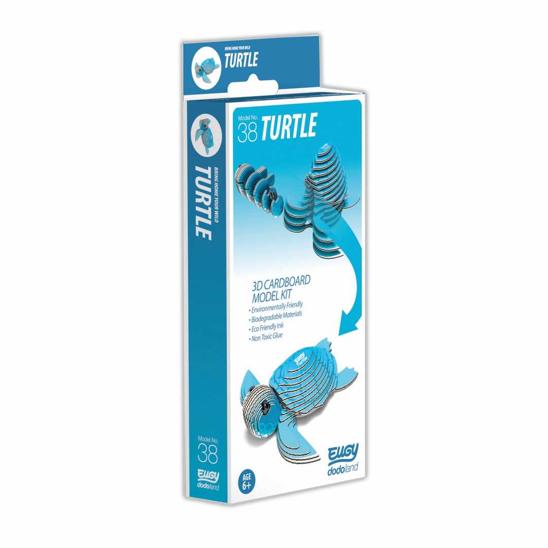 Eugy Turtle 3D Cardboard Model Kit