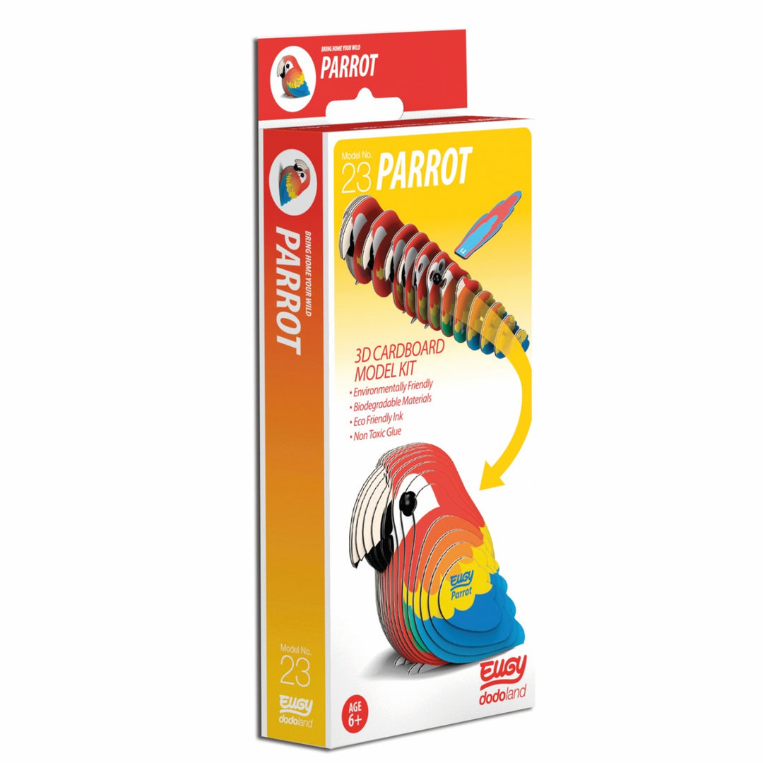 Eugy Parrot 3D Cardboard Model Kit