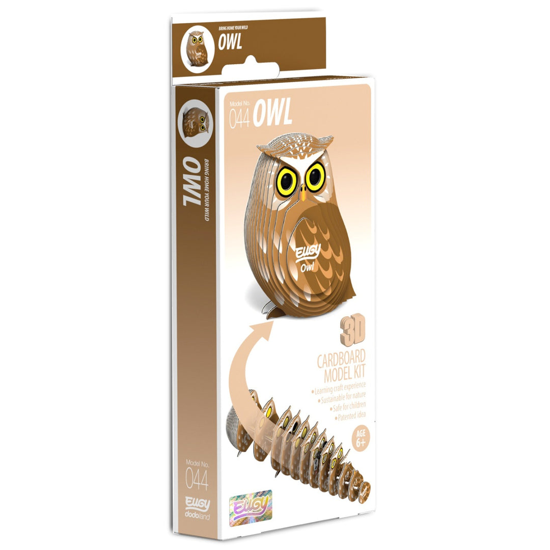 Eugy Owl 3D Cardboard Model Kit