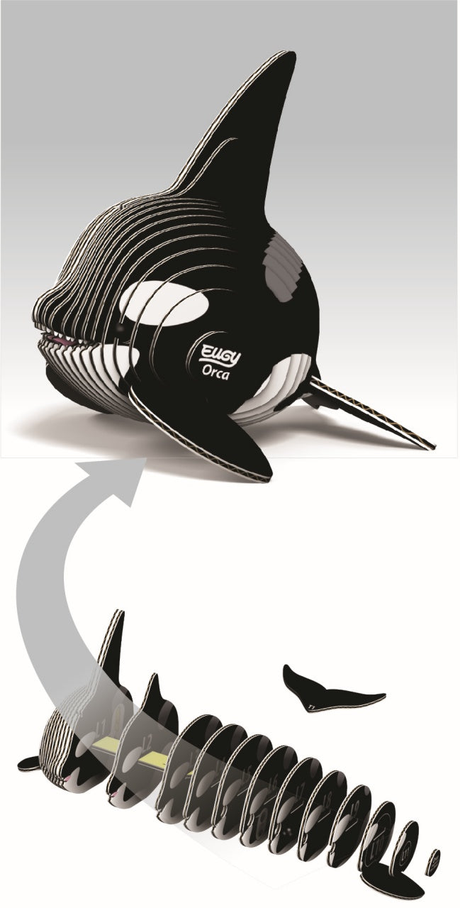 Eugy Orca 3D Cardboard Model Kit