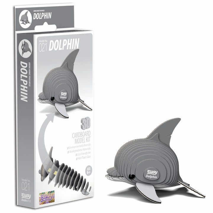 Eugy Dolphin 3D Cardboard Model Kit