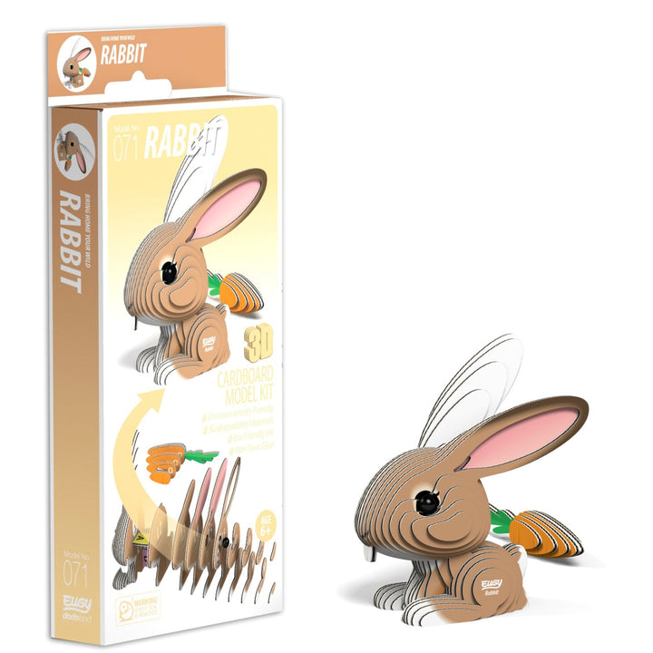 Eugy Rabbit 3D Cardboard Model Kit