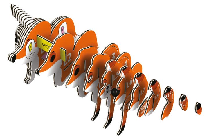 Eugy Red Fox 3D Cardboard Model Kit