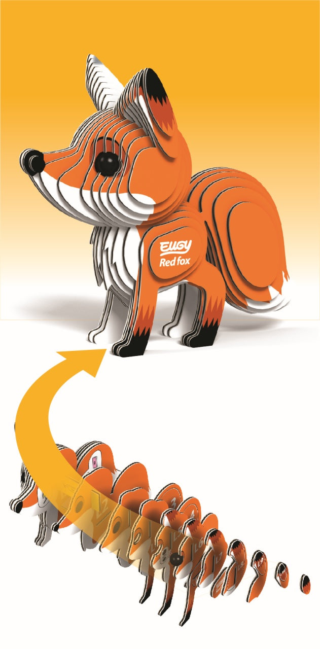 Eugy Red Fox 3D Cardboard Model Kit