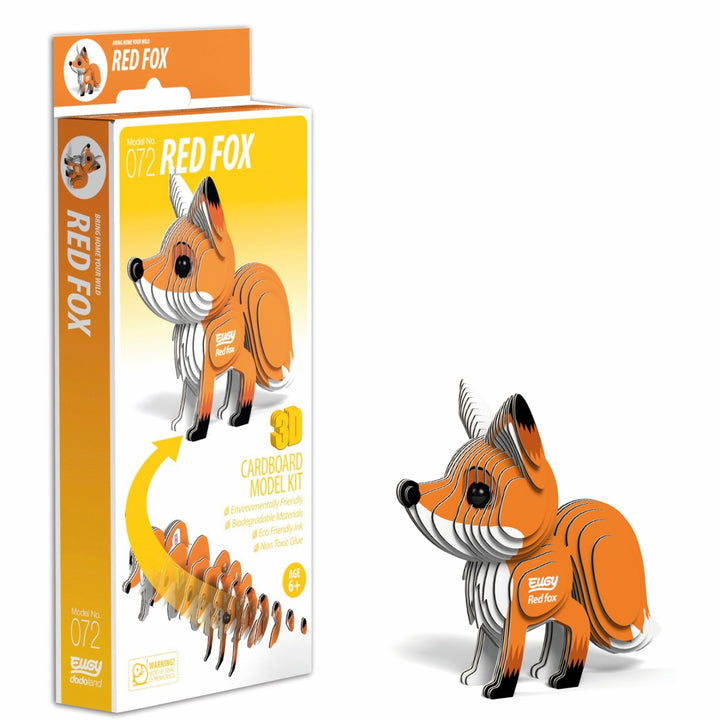 Eugy Red Fox 3D Cardboard Model Kit