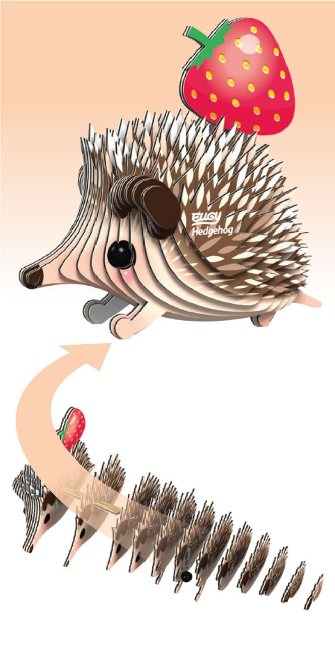 Eugy Hedgehog 3D Cardboard Model Kit
