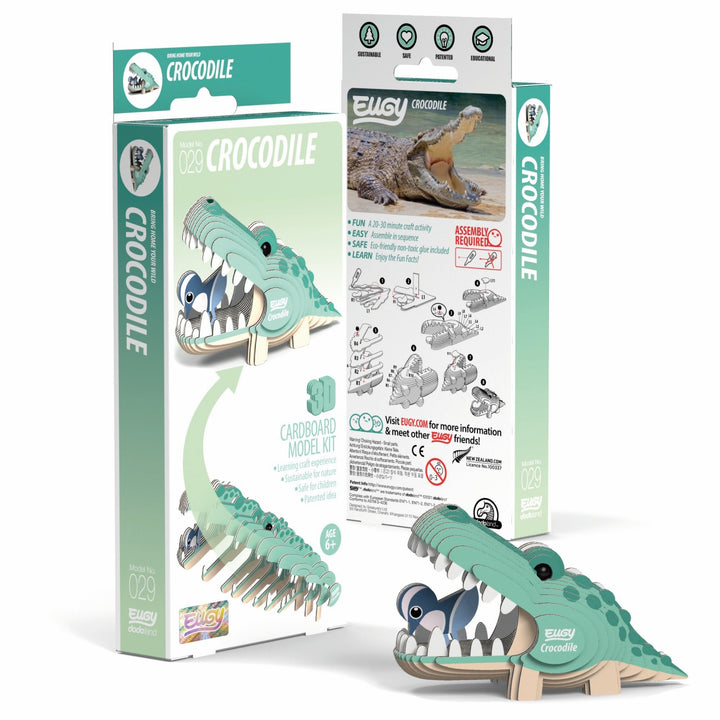 Eugy Crocodile 3D Cardboard Model Kit