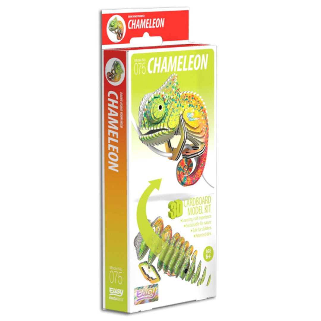 Eugy Chameleon 3D Cardboard Model Kit