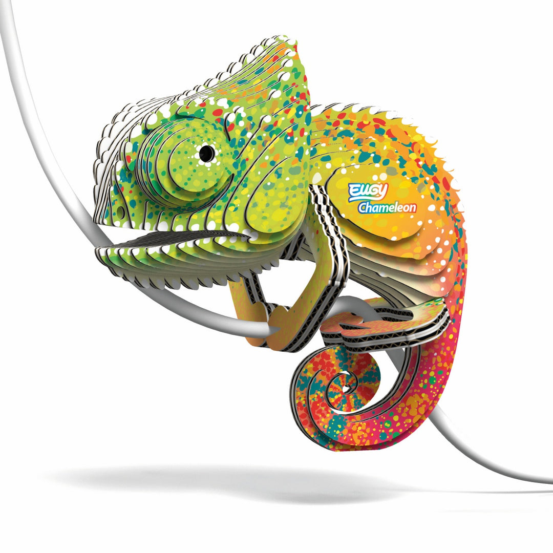 Eugy Chameleon 3D Cardboard Model Kit