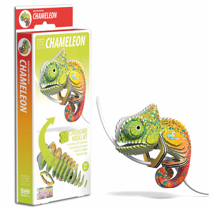 Eugy Chameleon 3D Cardboard Model Kit
