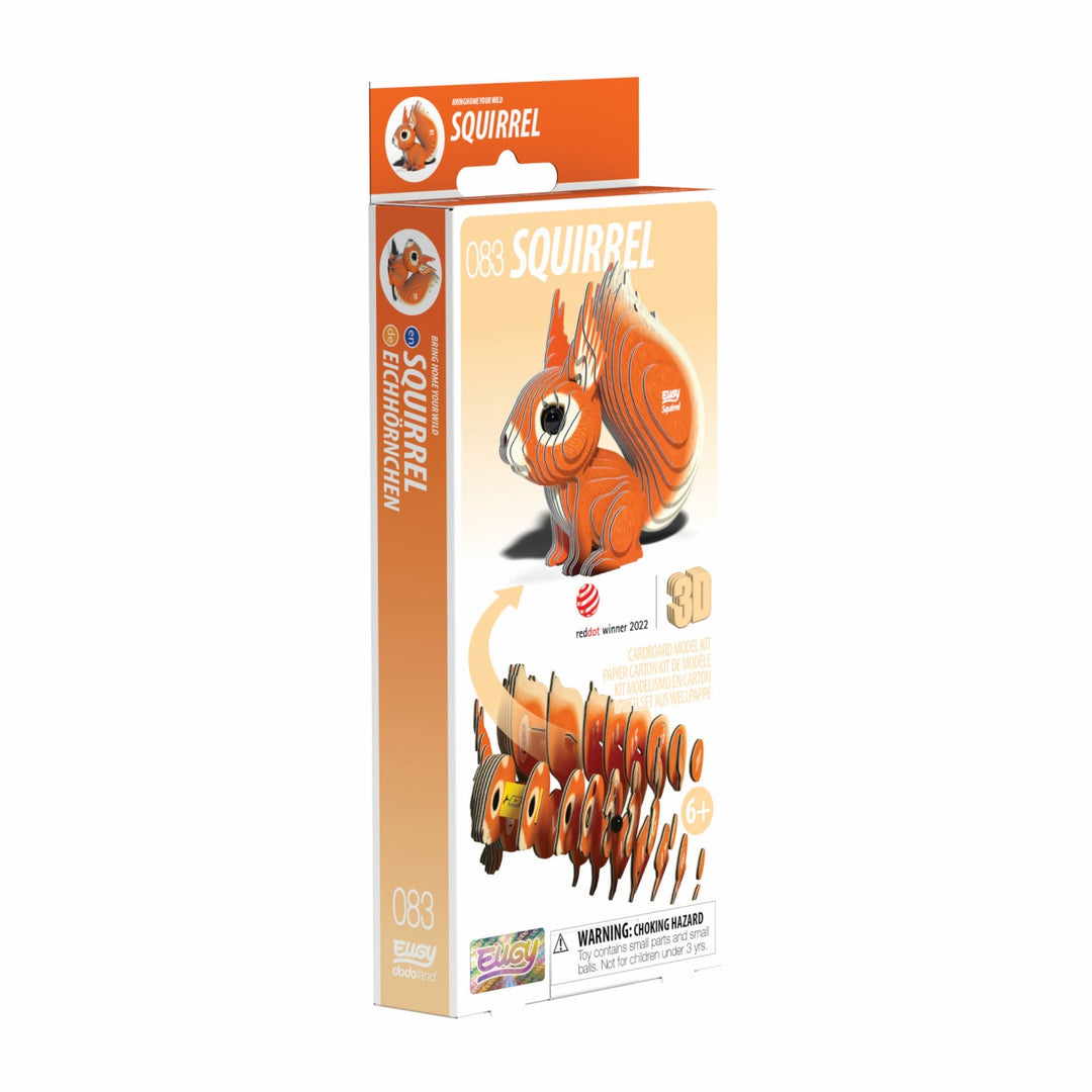 Eugy Squirrel 3D Cardboard Model Kit