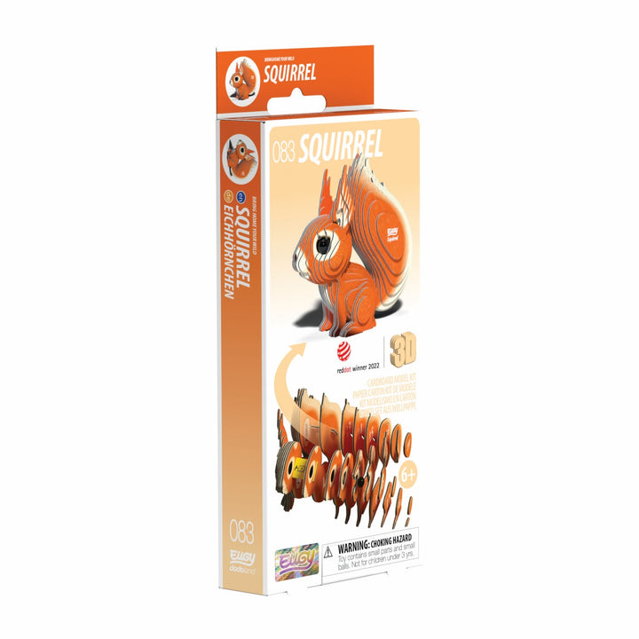 Eugy Squirrel 3D Cardboard Model Kit
