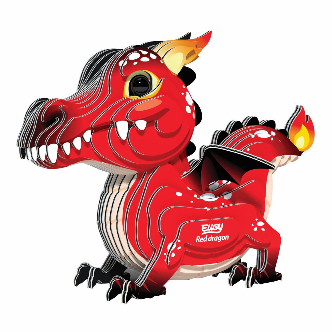 Eugy Red Dragon 3D Cardboard Model Kit