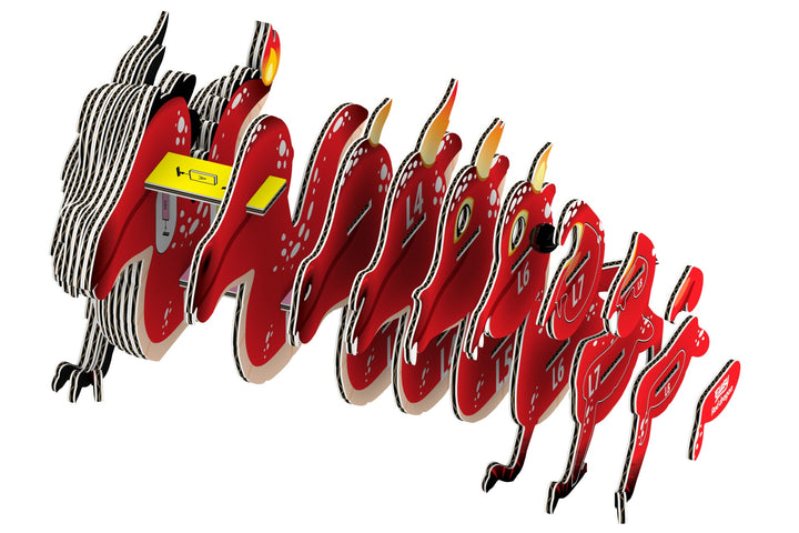 Eugy Red Dragon 3D Cardboard Model Kit
