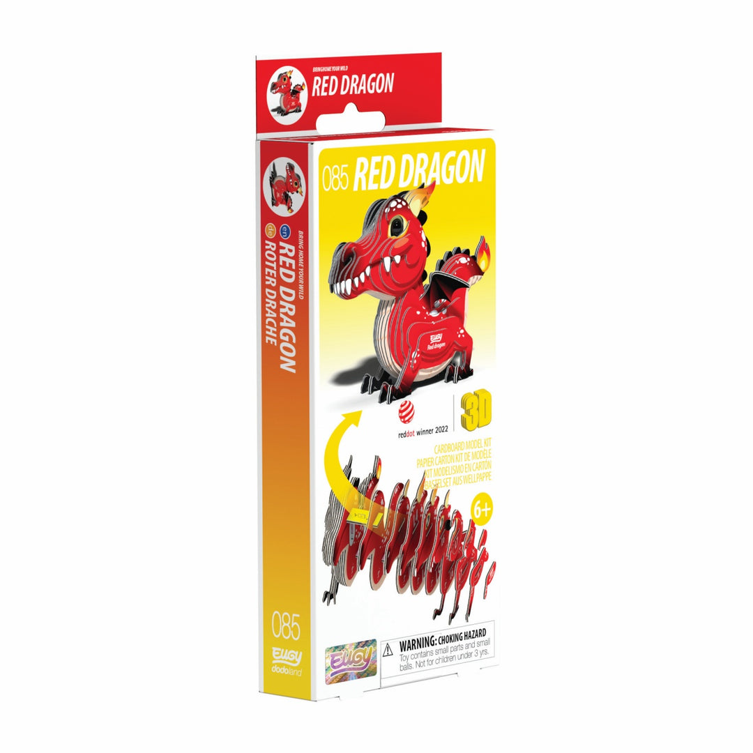 Eugy Red Dragon 3D Cardboard Model Kit