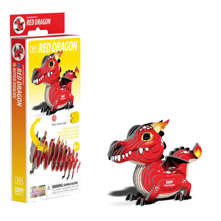 Eugy Red Dragon 3D Cardboard Model Kit