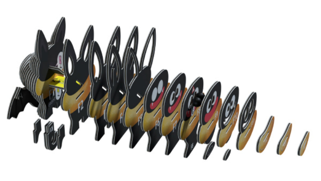 Eugy Bat 3D Cardboard Model Kit