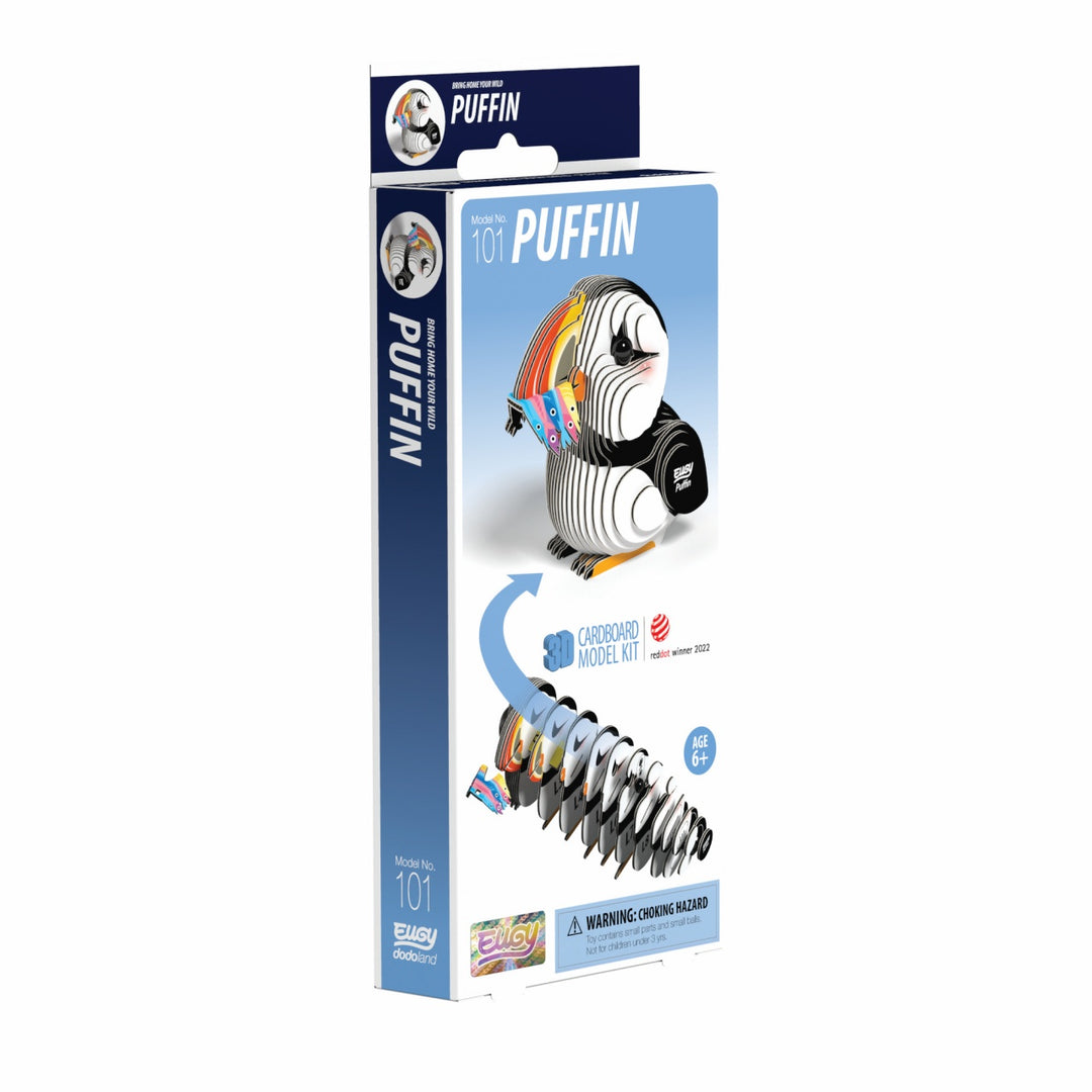 Eugy Puffin 3D Cardboard Model Kit