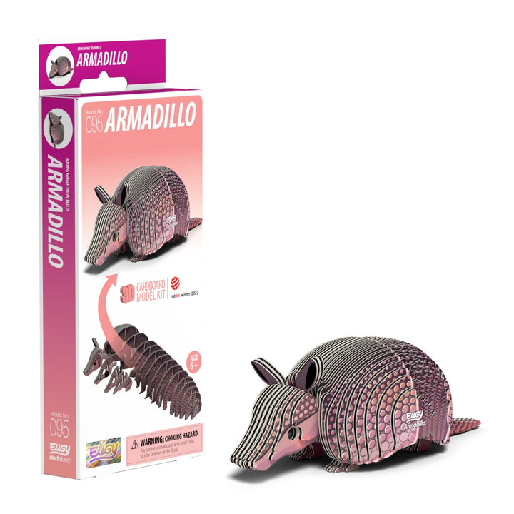 Eugy Armadillo 3D Cardboard Model Kit