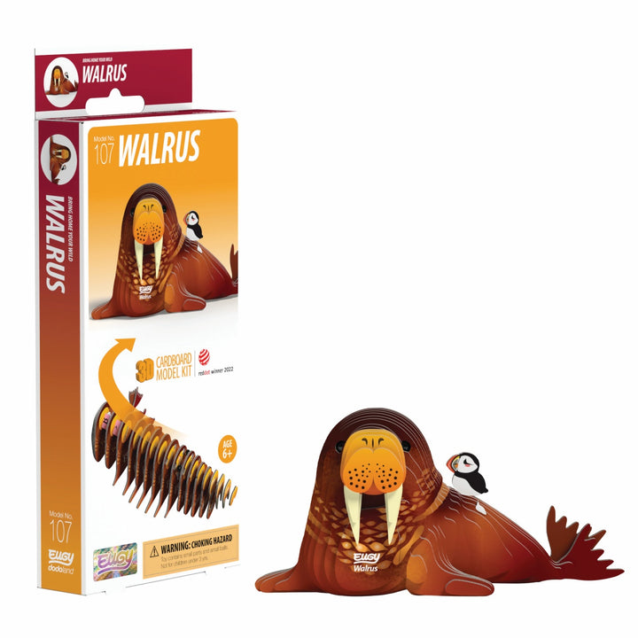 Eugy Walrus 3D Cardboard Model Kit