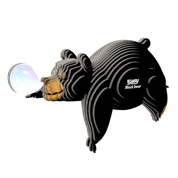 Eugy Black Bear 3D Cardboard Model Kit