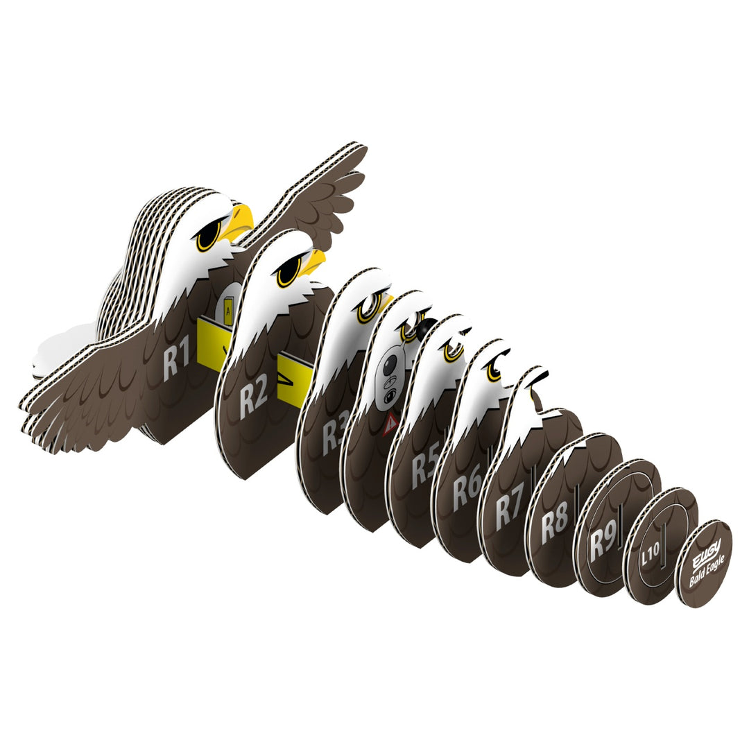 Eugy Bald Eagle 3D Cardboard Model Kit