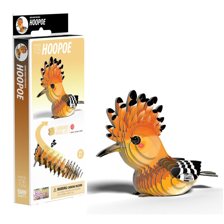 Eugy Hoopoe 3D Cardboard Model Kit