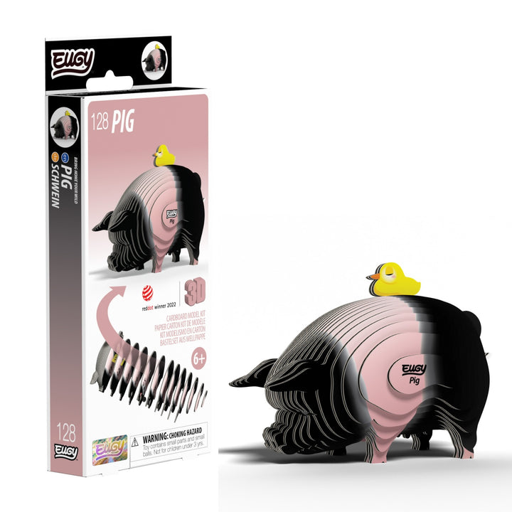 Eugy Pig 3D Cardboard Model Kit