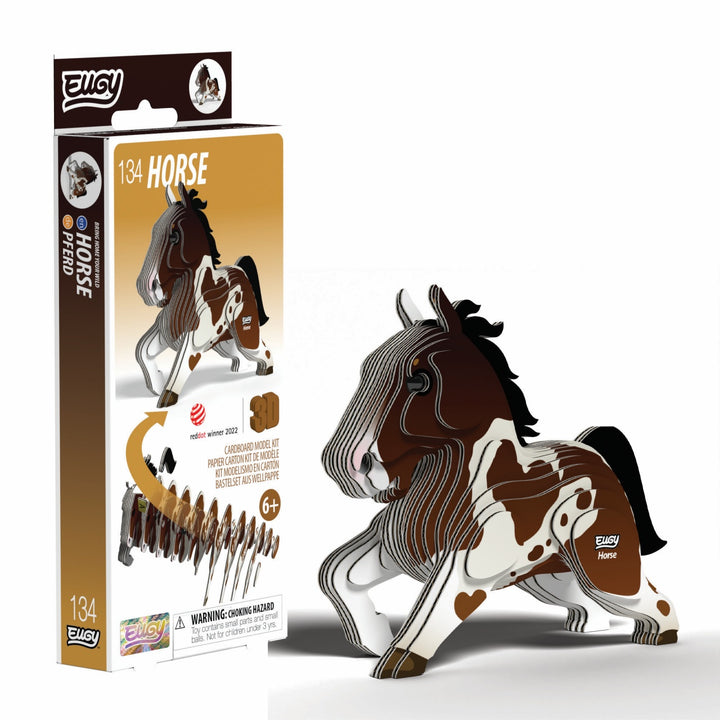 Eugy Horse 3D Cardboard Model Kit