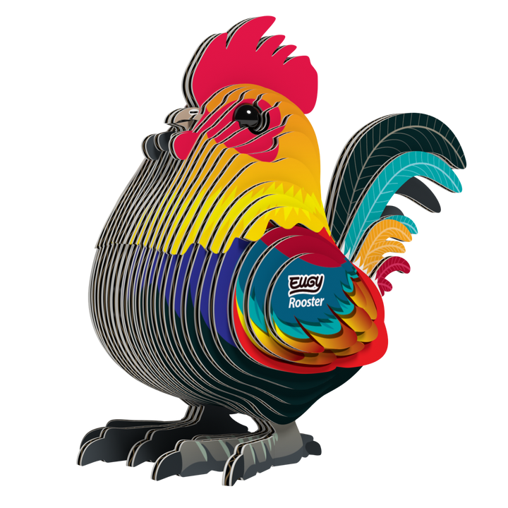 Eugy Rooster 3D Cardboard Model Kit