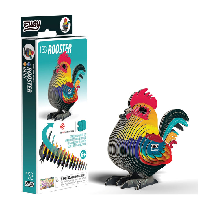 Eugy Rooster 3D Cardboard Model Kit