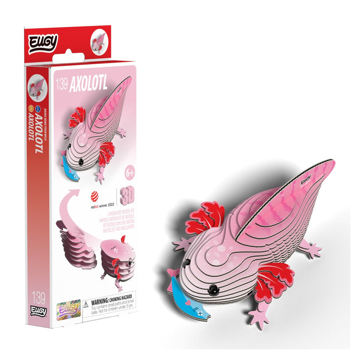 Eugy Axolotyl 3D Cardboard Model Kit