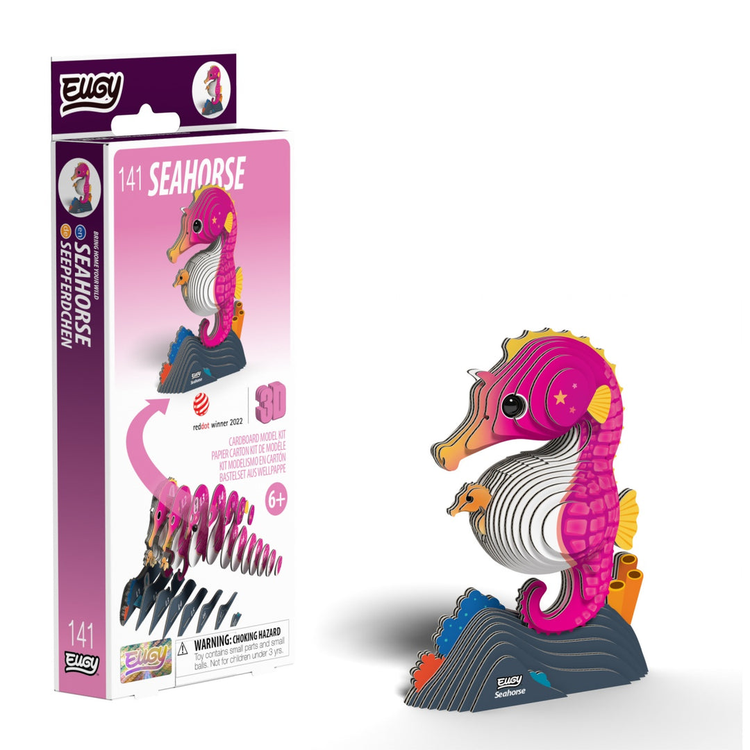 Eugy Seahorse 3D Cardboard Model Kit