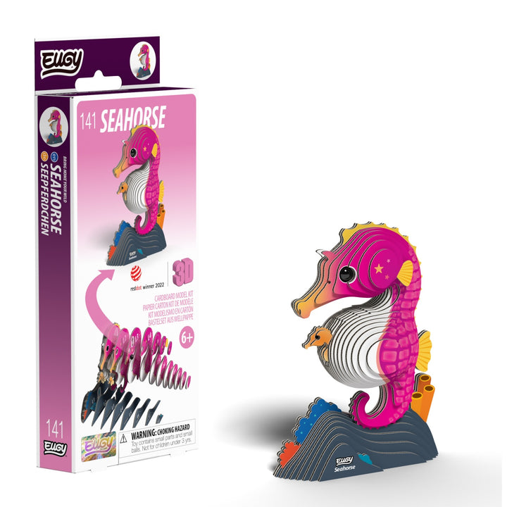 Eugy Seahorse 3D Cardboard Model Kit