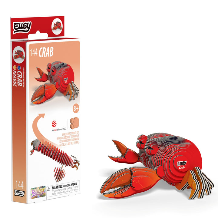 Eugy Crab 3D Cardboard Model Kit