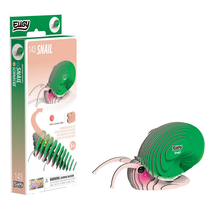 Eugy Snail 3D Cardboard Model Kit