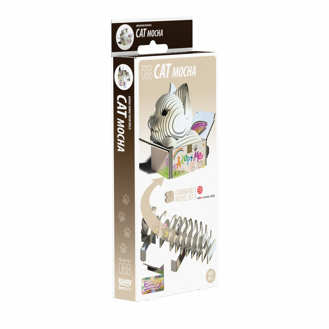 Eugy Cat Mocha 3D Cardboard Model Kit