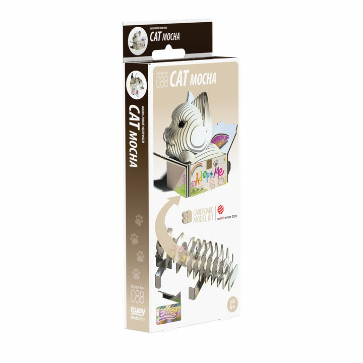 Eugy Cat Mocha 3D Cardboard Model Kit
