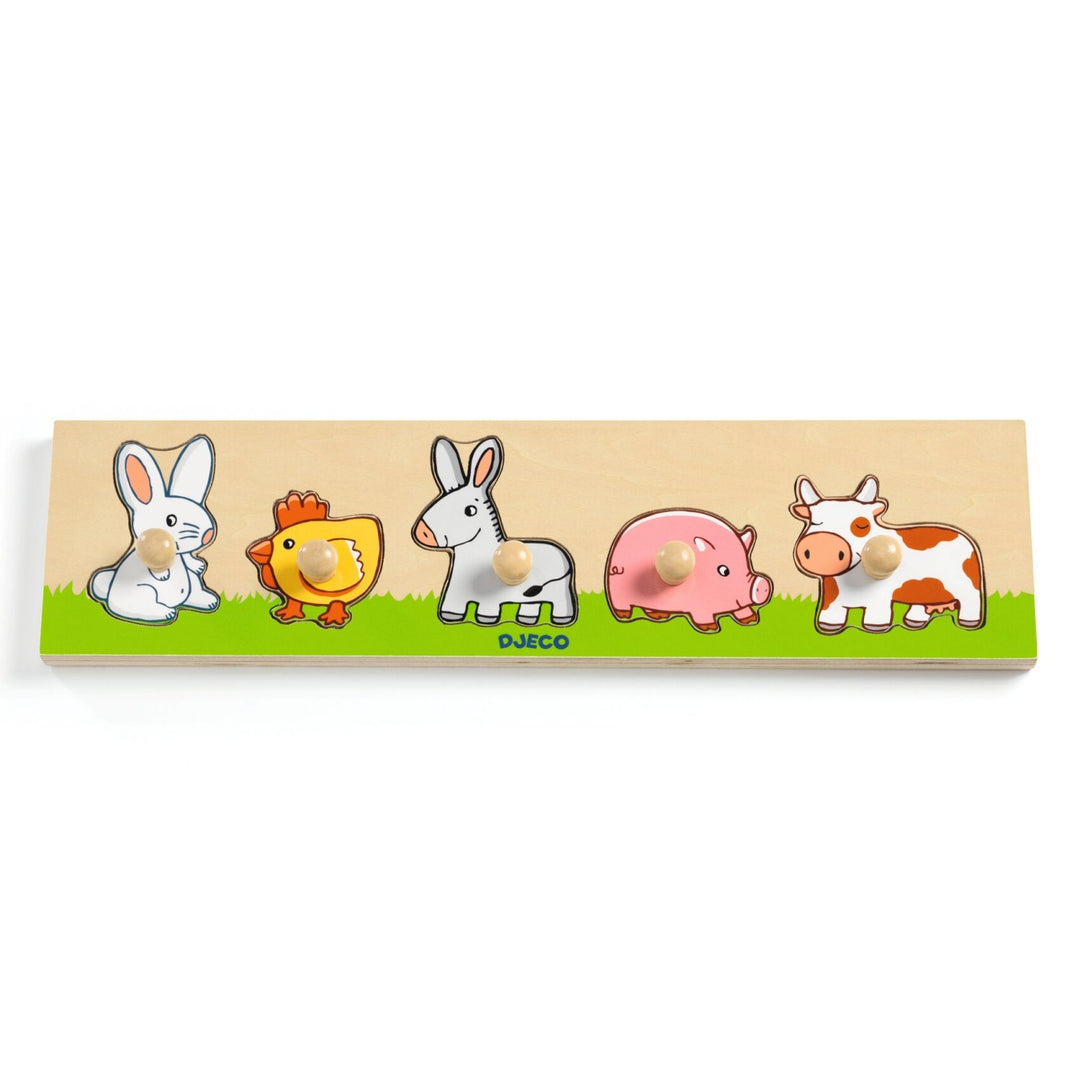 Djeco Wooden Button Puzzle Farm&