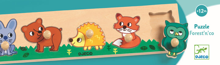Djeco Wooden Button Puzzle Forest&
