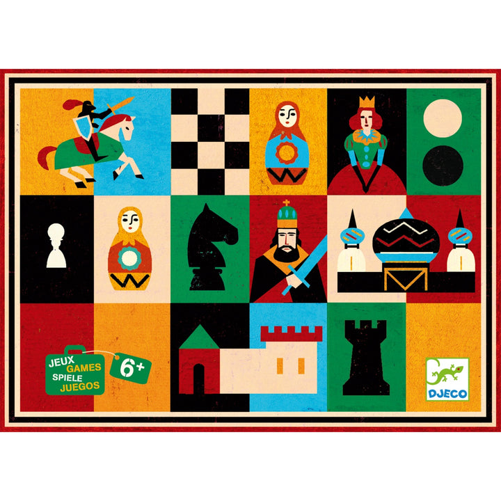 Djeco Classic Games Chess and Draughts