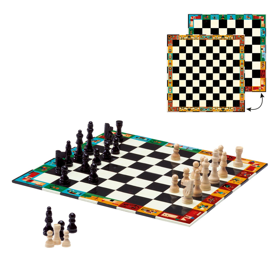 Djeco Classic Games Chess and Draughts