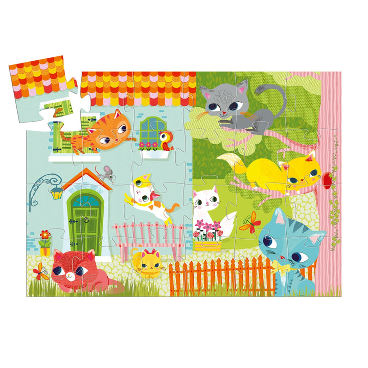 Djeco Silhouette Puzzle Cat Pachat And His Friends