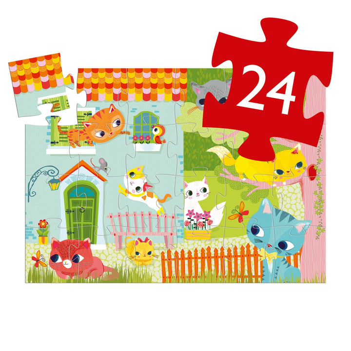 Djeco Silhouette Puzzle Cat Pachat And His Friends