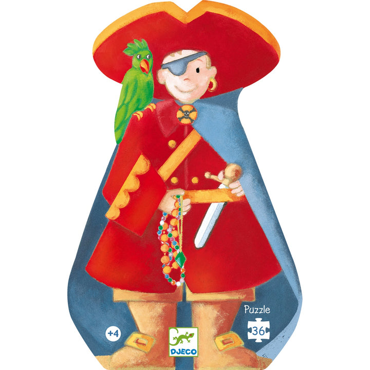 Djeco Silhouette Puzzle - The Pirate &amp; His Treasure (36 pieces)