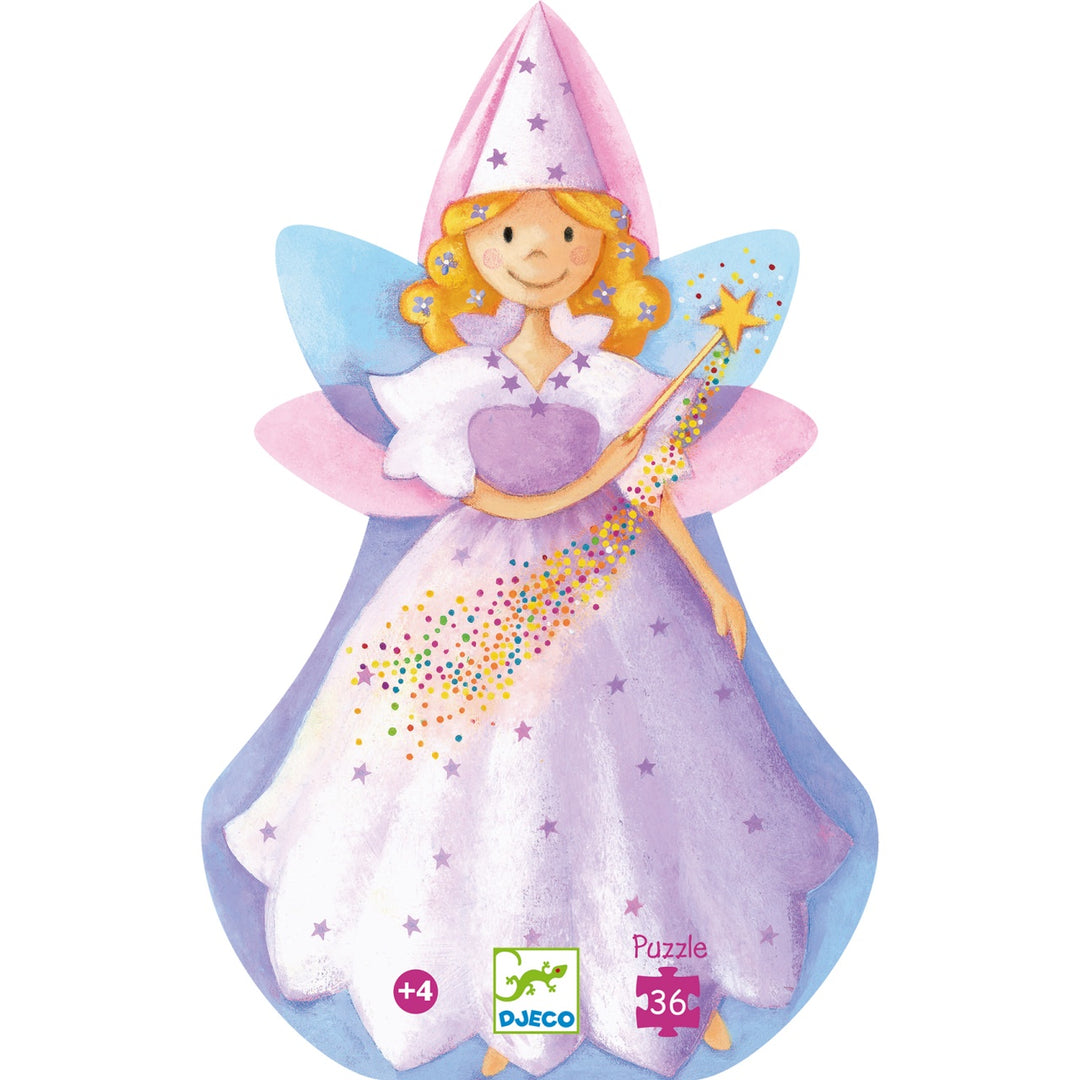 Djeco Silhouette Puzzle The Fairy &amp; The Unicorn (36 pieces)