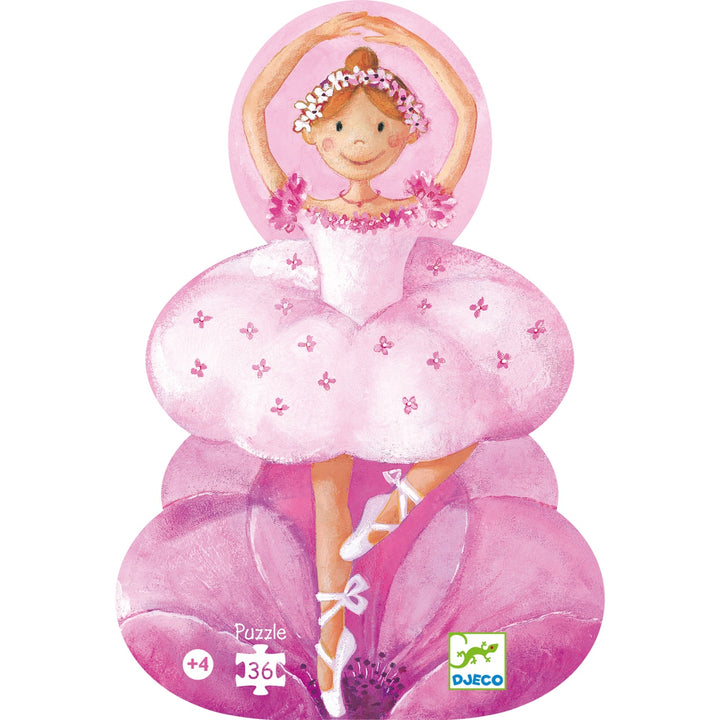 Djeco Silhouette Puzzle - Ballerina with the Flower (36 pieces)