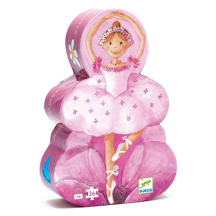 Djeco Silhouette Puzzle - Ballerina with the Flower (36 pieces)