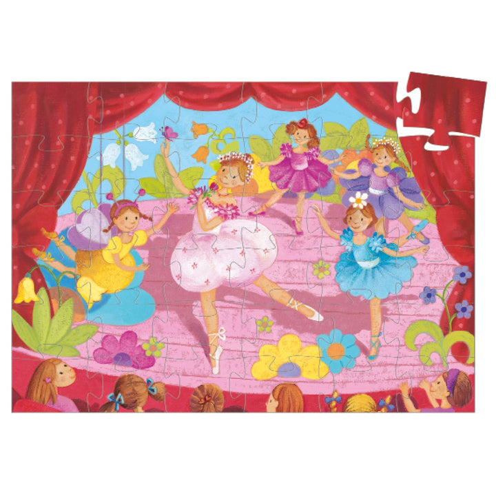 Djeco Silhouette Puzzle - Ballerina with the Flower (36 pieces)